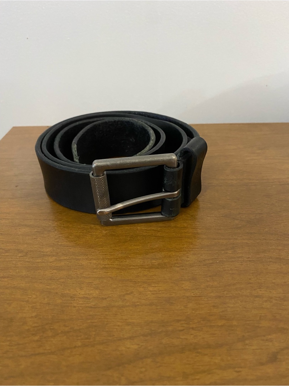 Carhartt Black Leather Belt with Brushed Metal Buckle